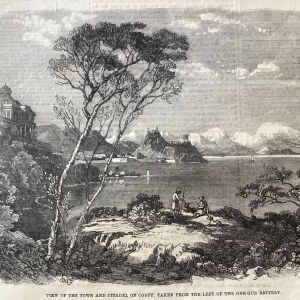 1859 Κερκυρα η πόλη και το φρούριο ξυλογραφία