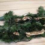 Χριστουγεννιάτικη Διακοσμητική Γιρλάντα Πράσινη με Φωτάκια 200X10cm