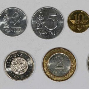 LITHUANIA set 9 νομίσματα UNC