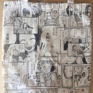 Japanese fashion vintage manga tote bag