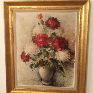 Jacqueline Zervo - Πίνακας με Λουλούδια - Λάδι