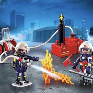 Playmobil πυροσβέστες με αντλία νέρου