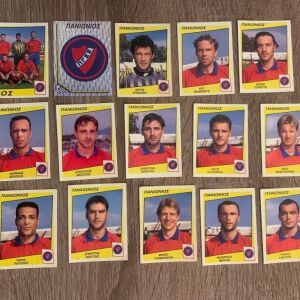 19 μονα χαρτακια Πανιώνιου απο την συλλογή Ποδόσφαιρο 1998 της Πανινι