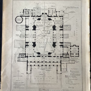 Ναός Αγίας Σοφίας Κωνσταντινουπολη τοπογραφικό σχέδιο Πρόσγειου τμήματος 21x28cm