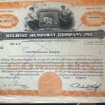 Μετοχή Τίτλος 14018 (δεκατεσσάρων χιλιάδων δεκαοκτώ μετόχων ) της κλωστοϋφαντουργίας Belding heinway 1979