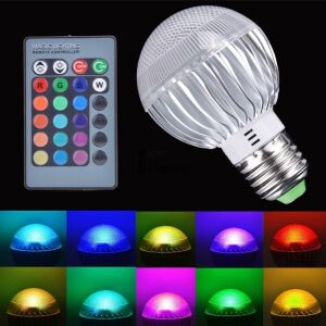Μαγικη Λαμπα Αλλαγης Χρωματος LED Με Κοντρολ Ε27