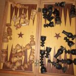 Ξύλινο  χειροποίητο σκάκι  ελληνικό