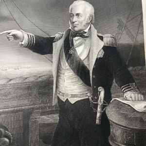 1830 ο Ναύαρχος sir Ch.J.Napier που το 1820 πήγε σε Μυστική διπλωματική αποστολή από το Βρετανικό Στέμα στον Αλή Πασά με άγνωστο Θέμα  χαλκογραφια