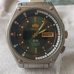 vintage σπάνιο ρολόι κουρδιστό Orient stainless steel, water resistant