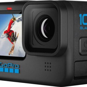 GoPro Hero 10 Black Action Camera 5K Υποβρύχια με WiFi με εγγύηση κατασκευαστή μέχρι τις 20/6/2024 χρώμα Μαύρο κάμερα δράσης Οθόνη πίσω 2.27" & μπροστινή οθόνη, σε άριστη κατάσταση με άριστη μπαταρία