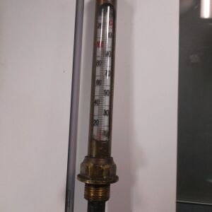 παλιό θερμόμετρο καυστήρα μπρούτζινος σε άριστη κατάσταση