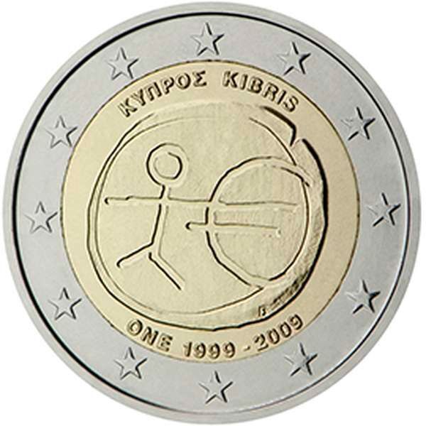 SAC kipros 2 evro 2009 UNC one