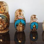 Χειροποίητη μπαμπούσκα/ matryoshka  ( 5 κούκλες )