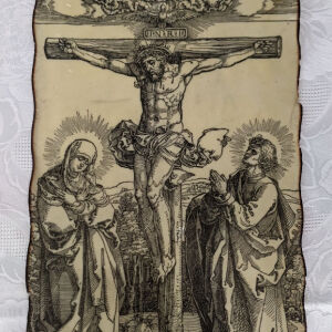 Παλιά λιθογραφία Christ on the Cross Durer!