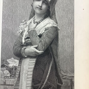 1880 Χαλκογραφία «Η ΝΕΑΡΗ ΝΥΦΗ» του Μάστερ Χαράκτη ALPHONCE LAMOTTE,βρίσκετε και στην συλλογή χαρακτικών του British Museum