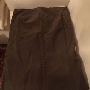 γυναικεία κοτλέ καφέ φούστα, ραμμένη από μοδίστρα, μεγέθους L, (94-96 εκατοστά μέση)