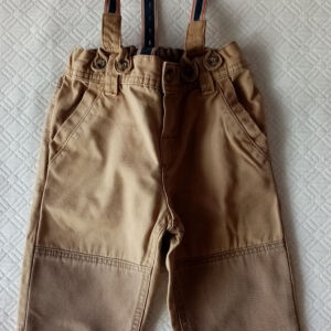 H&M βρεφικο βαμβακερο παντελονι με τιραντεςν 12 - 18 μηνων