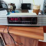 Vintage εντοιχιζόμενο ρόδιο - ρολόι 70s LED Radiowecker Skyton 901
