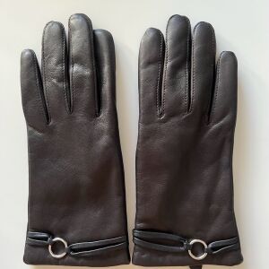 Γάντια γυναικεία δερμάτινα μαύρα