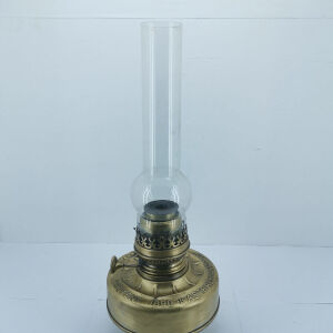 Λάμπα Μπρούτζινη Πετρελαίου Austral-Lampe με Λαμπόγυαλο Παλιό Φυσικό Εποχής 1890