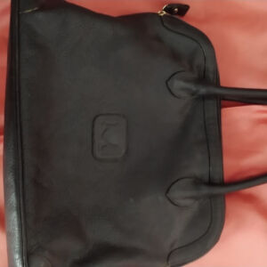 Vintage μαυρη δερμάτινη τσάντα
