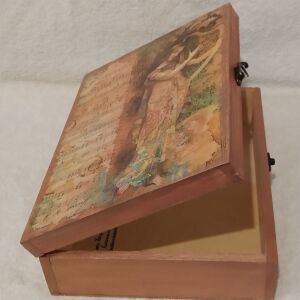 Ξύλινο κουτί αποθήκευσης με εικόνα