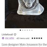 Πρες παπιε (PAPERWEIGHT) Λεόν Royal Krona Mats Jonasson Sweden full lead crystal 70'