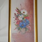 ελαιογραφία , πίνακας ζωγραφικής, λουλούδια