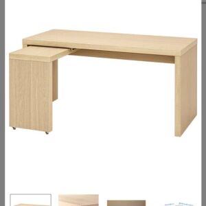 Malm IKEA γραφείο με συρόμενη επιφάνεια