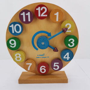 Ρολόι Ξύλινο Παιδικό Παιχνίδι Διδακτικό Εποχής 1990