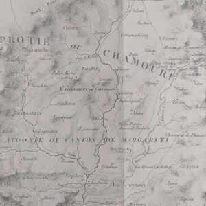 1825 Χάρτης Σουλίου Πάργας Τσαμουριά χαλκογραφια LAPIE