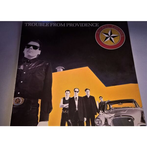 SACRED COWBOYS-TROUBLE FROM PROVIDENCE LP 33RPM+lyrics sheet.