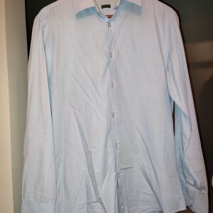 Ανδρικό πουκάμισο benetton μπλε ανοιχτό (LARGE)