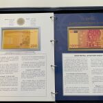 Συλλεκτική συλλογή από 7 χαρτονομίσματα Ευρώ σε φύλλο χρυσού 23 καρατίων