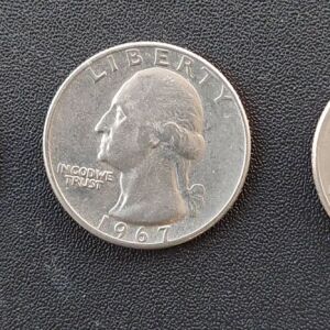 3 Συλλεκτικά νομίσματα Washington Silver Quarter Dollar - πακέτο