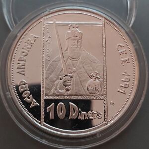 ANDORRA 10 DINERS 1992 "Customs Union" PROOF SILVER
