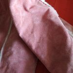 Ροζ δερμάτινο σουέτ μουτόν (S/M)