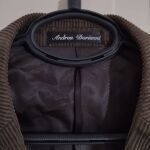 Andrea Dorianni Slim Jacket Σακάκι Κοτλέ Ανδρικό Καφέ