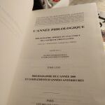Βιβλιογραφία φιλολογίας L'anne philologique 2000