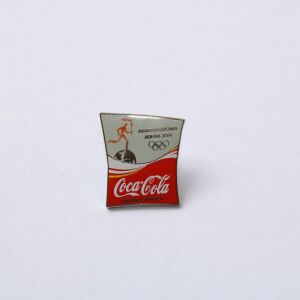 Σήμα pin κονκάρδα Ολυμπιακοί Αγώνες 2004 , χορηγός Coca Cola , Λαμπαδηδρομιών .TORCH RELAY LOGO COCA COLA SPONSOR ATHENS 2004 OLYMPIC GAMES PIN