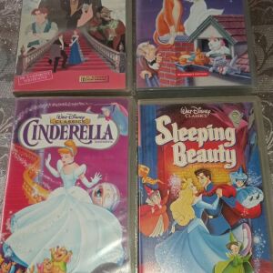 Βιντεοκασέτες Lilo Stitch, Peter Pan Return to Never Land, Cinderella, Sleeping Beauty, Anastasia, The Aristocats. Walt Disney Classics. 6 ταινίες.