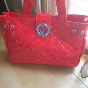 Γνήσια καινούργια κόκκινη τσάντα ARMANI JEANS