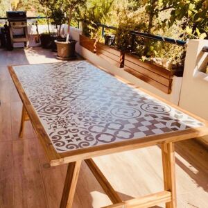 Τραπέζι SOHO industrial από ακακία σε φυσικό χρώμα / 6 ατομων Plus