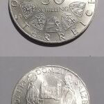 Πέντε αναμνηστικά Αυστριακά ασημένια νομίσματα. Schilling 50, 100, 500