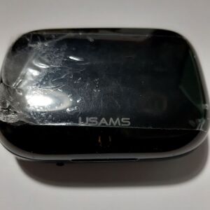 Usams US-YJ001 In-ear Bluetooth Handsfree Ακουστικά με Αντοχή στον Ιδρώτα και Θήκη Φόρτισης Μαύρα