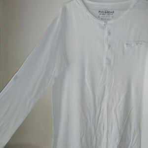 Pull & Bear μακό λευκή μπλούζα XL