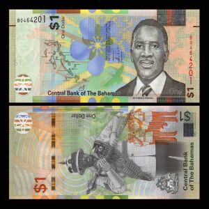 Bahamas Paper Money 1 Dollar 2017 UNC