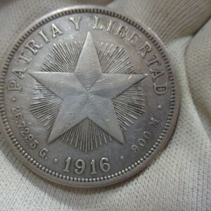 Κούβα ασημένιο 1 peso 1916