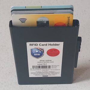 Θήκη Πιστωτικών Καρτών Μαύρη Μεταλλική με Προστασία RFID