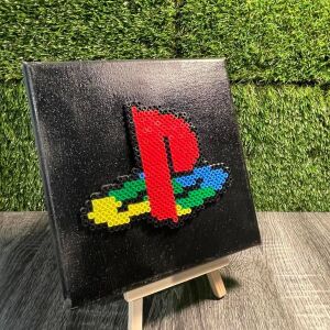 Playstation logo 3d Καμβάς με beads